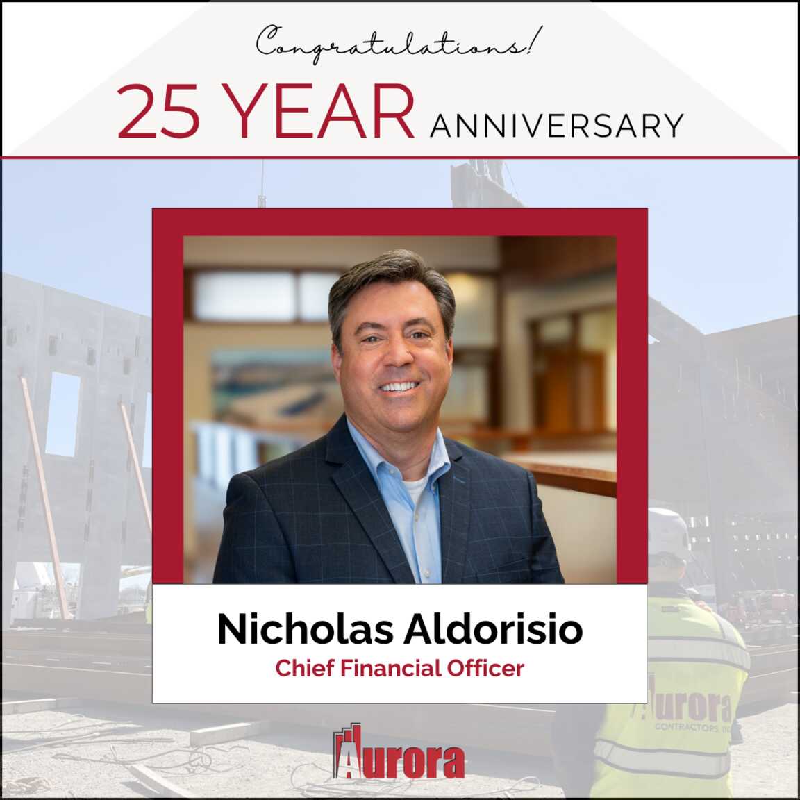 Nick Aldorisio Celebrates an Extraordinary 25 Years with Aurora!