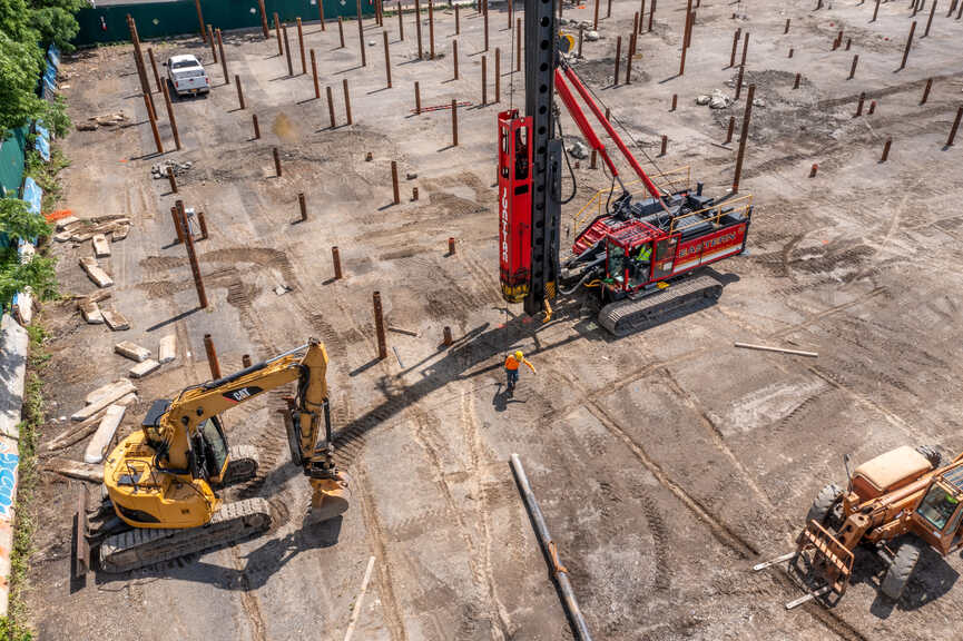 GrowNYC - Aerial photo of construction