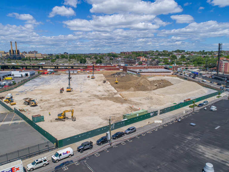 Home Depot - Aerial photo of construction