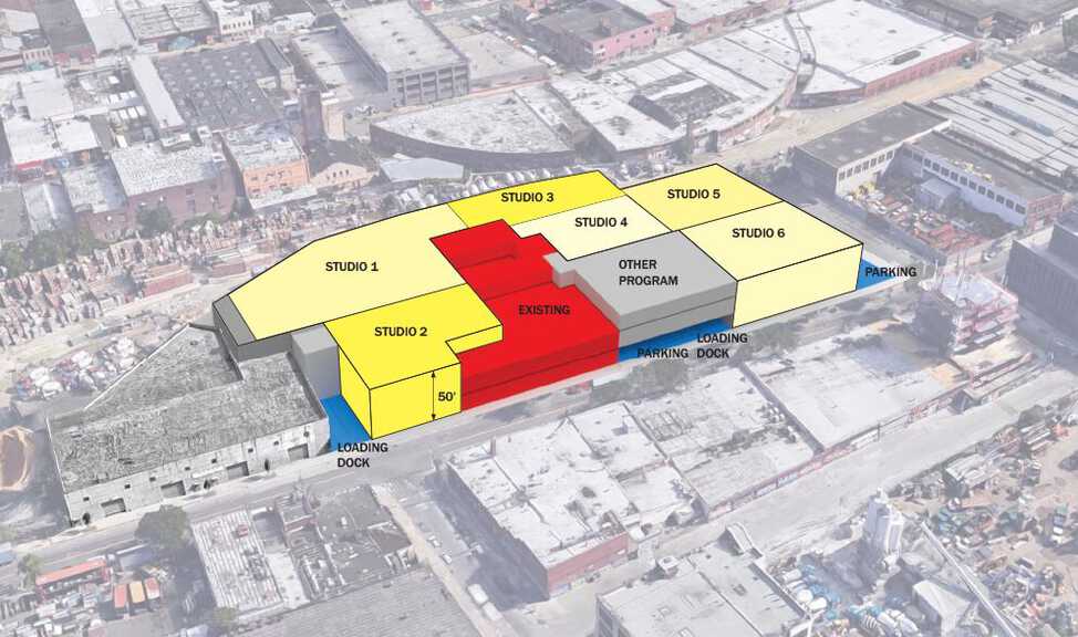 Netflix Studios Brooklyn - Aerial rendering