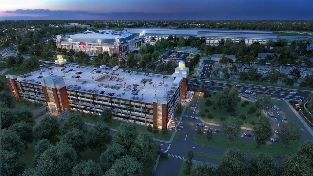 UBS Arena Parking Garage Construction